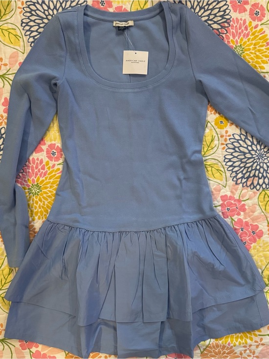 American Eagle Outfitters Dresses & Skirts - NWT medium American Eagle Scoop Neck Knit Ruffle Mini Dress